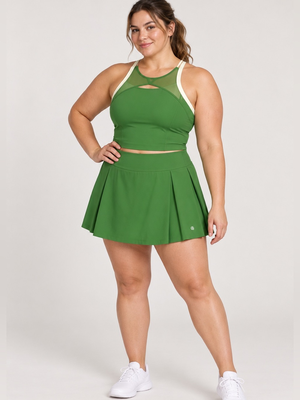 #946 NWT Lululemon Ace Advantage Tank Tennis Skirt Set Chameleon XL